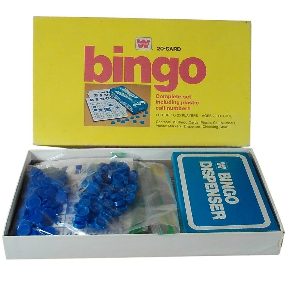 1974 20 Card Bingo Set Complete Whitman #4617 Vintage